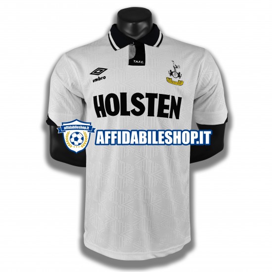 Maglia Tottenham Hotspur Retro 1990 Uomo Manica Corta, Gara Home