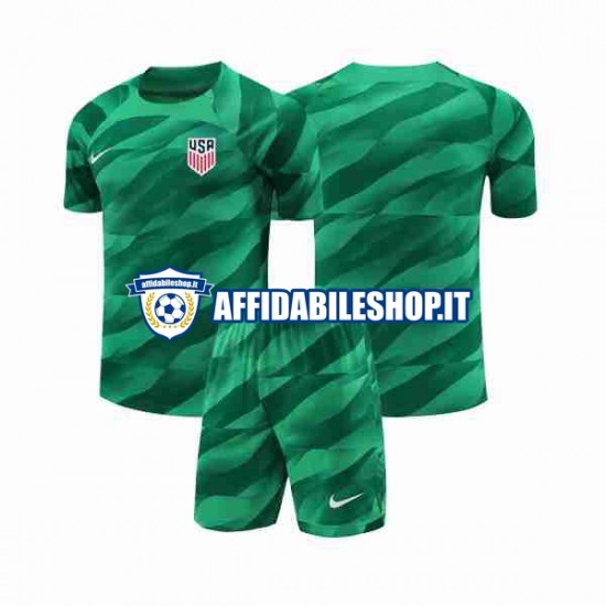 Maglia Stati Uniti Portiere 2023-2024 Bambino 3-13 anni Manica Corta, Gara Home