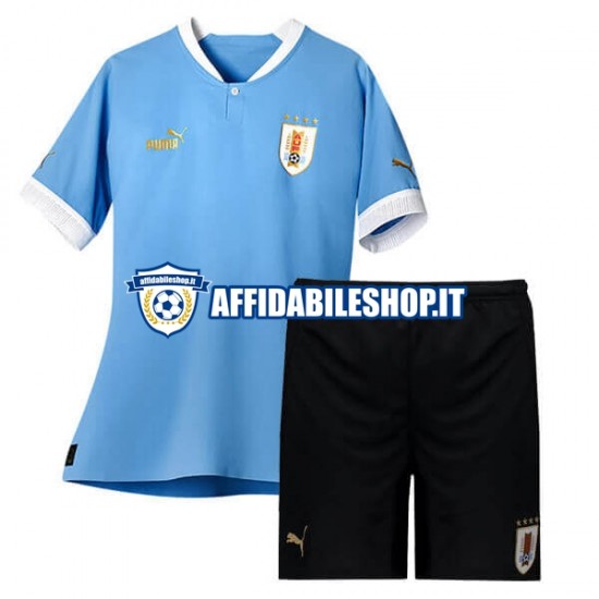 Maglia Uruguay 2022 Bambino 3-13 anni Manica Corta, Gara Home