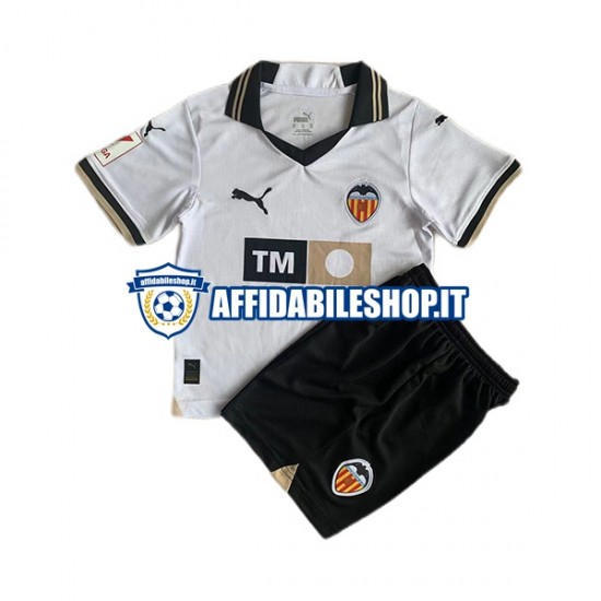 Maglia Valencia CF 2023-2024 Bambino 3-13 anni Manica Corta, Gara Home