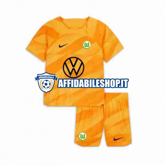 Maglia VfL Wolfsburg Portiere 2023-2024 Bambino 3-13 anni Manica Corta, Gara Home