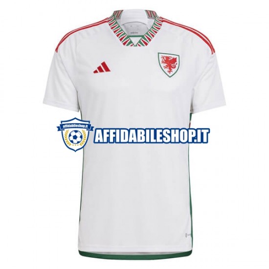 Maglia Galles World Cup 2022 Uomo Manica Corta, Gara Away