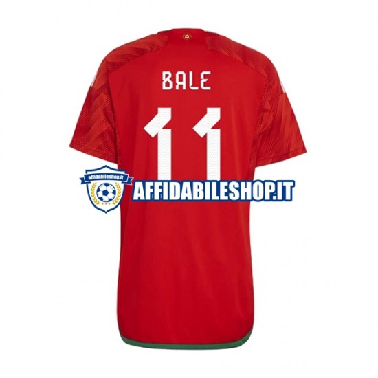 Maglia Galles Bale 11 World Cup 2022 Uomo Manica Corta, Gara Home