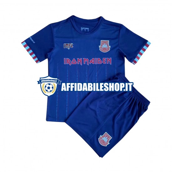 Maglia West Ham United Iron Maiden Bambino 3-13 anni Manica Corta, Gara Away