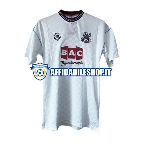 Maglia West Ham United Retro 1989-1990 Uomo Manica Corta, Gara Away