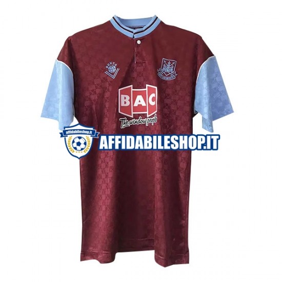 Maglia West Ham United Retro 1989-1990 Uomo Manica Corta, Gara Home