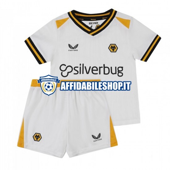 Maglia Wolverhampton Wanderers 2022-2023 Bambino 3-13 anni Manica Corta, Gara Terza