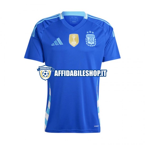 Maglia Argentina Blu Copa America 2024 Uomo Manica Corta, Gara Away