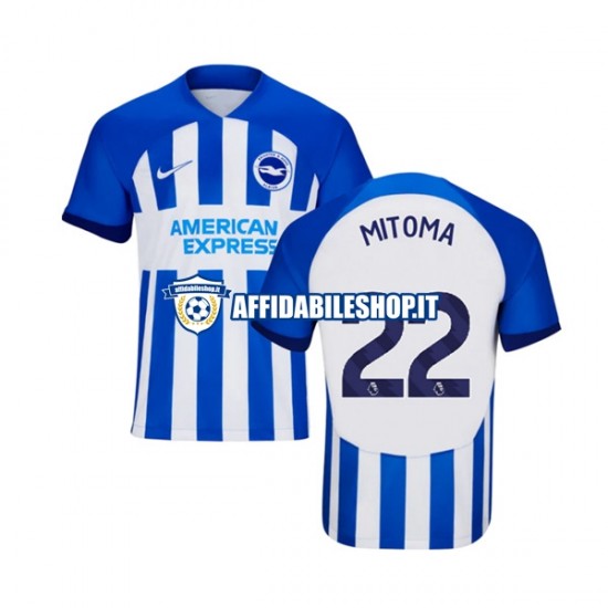 Maglia Brighton Hove Albion Mitoma 22 2023-2024 Uomo Manica Corta, Gara Home