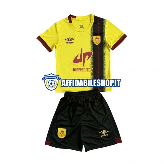 Maglia Giallo Burnley 2023-2024 Bambino 3-13 anni Manica Corta, Gara Away