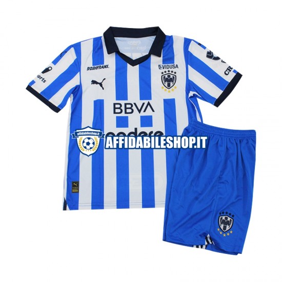 Maglia CF Monterrey 2023-2024 Bambino 3-13 anni Manica Corta, Gara Home