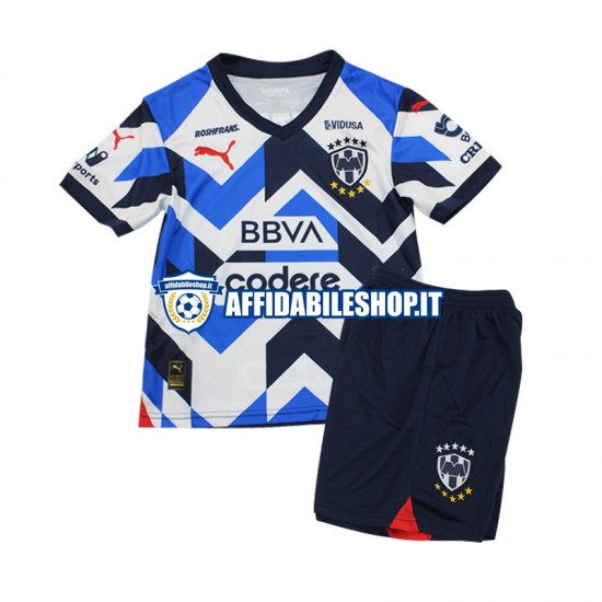 Maglia CF Monterrey 2023-2024 Bambino 3-13 anni Manica Corta, Gara Terza