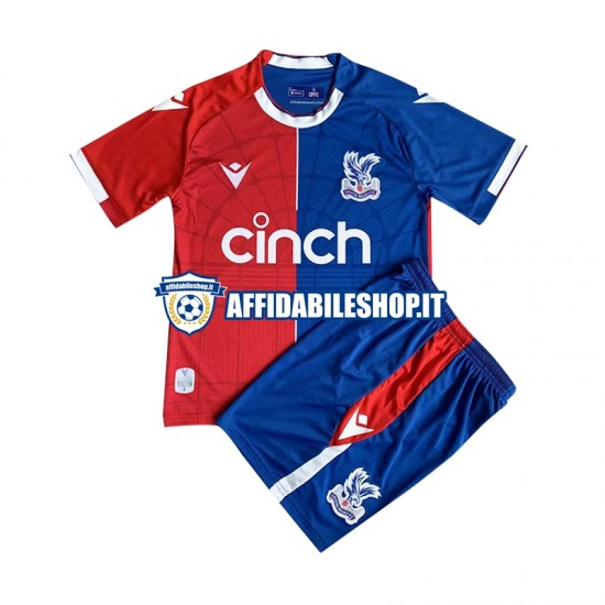 Maglia Crystal Palace 2023-2024 Bambino 3-13 anni Manica Corta, Gara Home