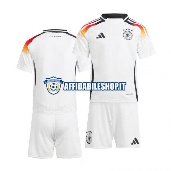 Maglia Germania Bianco Euro 2024 Bambino 3-13 anni Manica Corta, Gara Home