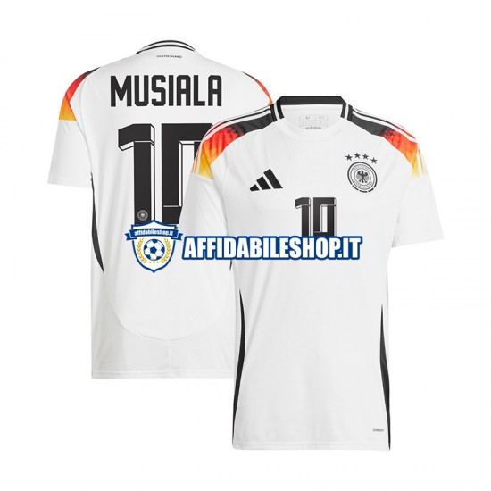 Maglia Germania Bianco Jamal Musiala 10 Euro 2024 Uomo Manica Corta, Gara Home