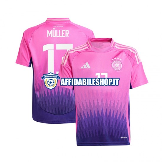 Maglia Germania Thomas Muller 13 Euro 2024 Uomo Manica Corta, Gara Away