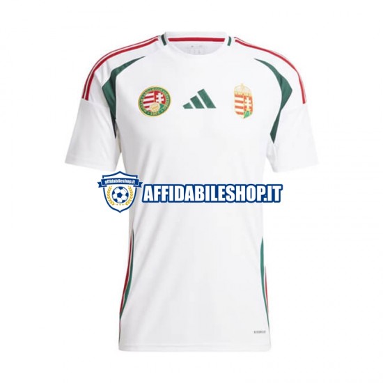 Maglia Ungheria Bianco Euro 2024 Uomo Manica Corta, Gara Away