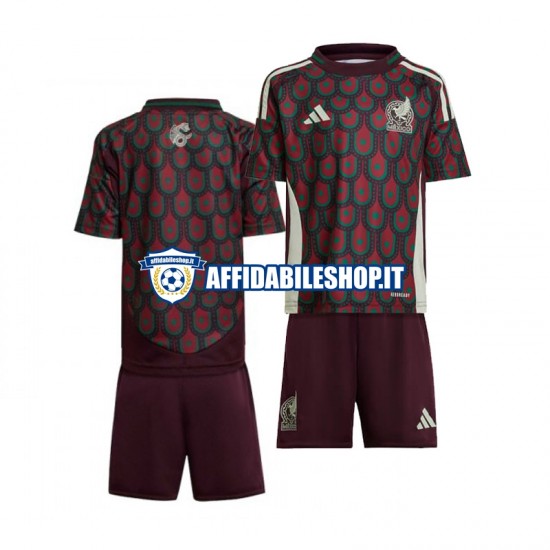 Maglia Messico Copa America 2024 Bambino 3-13 anni Manica Corta, Gara Home