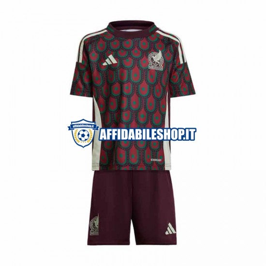 Maglia Messico Copa America 2024 Bambino 3-13 anni Manica Corta, Gara Home