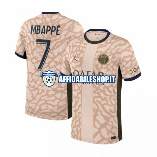 Maglia Paris Saint-Germain Kylian Mbappé 7 2023-2024 Uomo Manica Corta, Gara Quarto