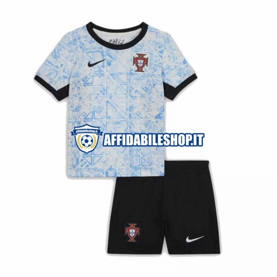 Maglia Portogallo Euro 2024 Bambino 3-13 anni Manica Corta, Gara Away