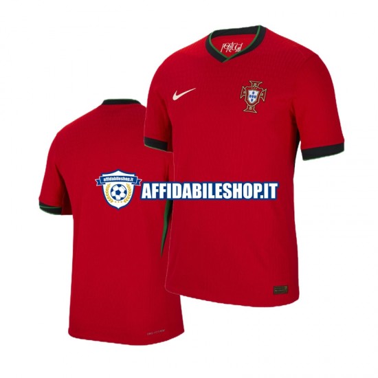 Maglia Portogallo Rosso Euro 2024 Uomo Manica Corta, Gara Home