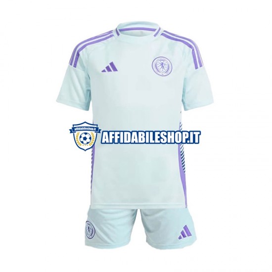 Maglia Scozia Euro 2024 Bambino 3-13 anni Manica Corta, Gara Away