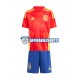 Maglia Spagna Rosso Euro 2024 Bambino 3-13 anni Manica Corta, Gara Home