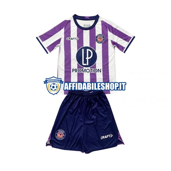 Maglia Toulouse 2023-2024 Bambino 3-13 anni Manica Corta, Gara Home