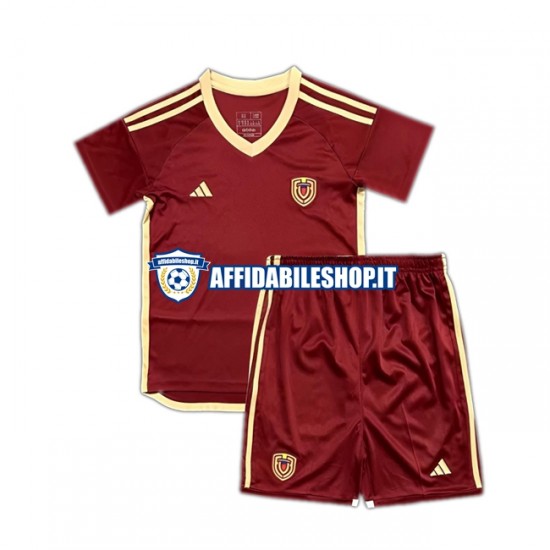 Maglia Venezuela Rosso Copa America 2024 Bambino 3-13 anni Manica Corta, Gara Home