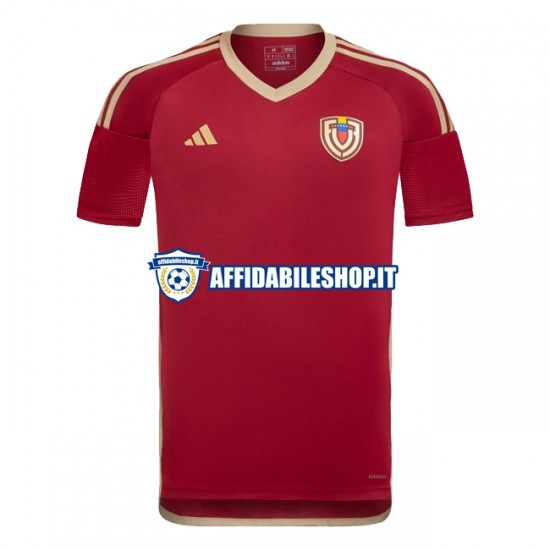 Maglia Venezuela Rosso Copa America 2024 Uomo Manica Corta, Gara Home