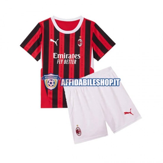 Maglia AC Milan 2024-2025 Bambino 3-13 anni Manica Corta, Gara Home