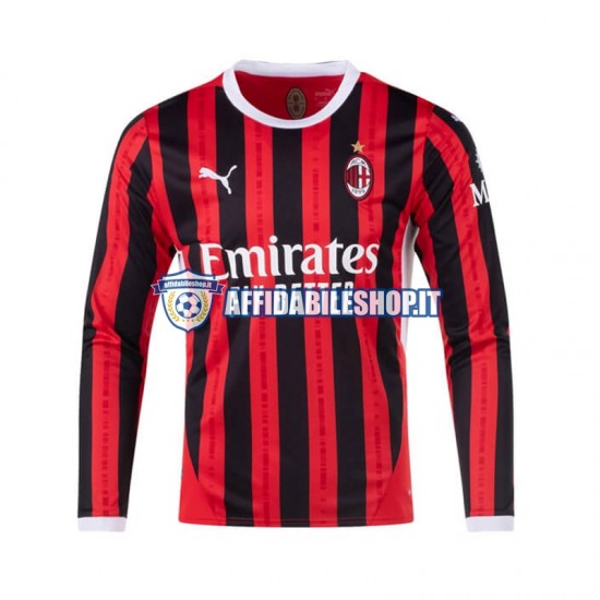 Maglia AC Milan 2024-2025 Uomo Manica Lunga, Gara Home