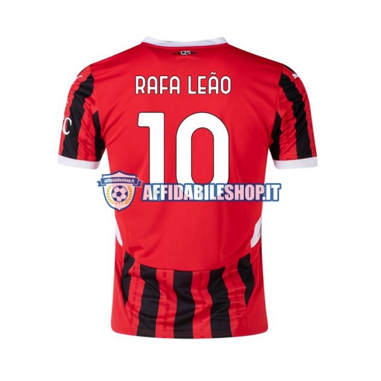 Maglia AC Milan RAFA LEAO 10 2024-2025 Uomo Manica Corta, Gara Home