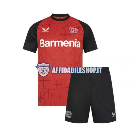 Maglia Bayer 04 Leverkusen 2024-2025 Bambino 3-13 anni Manica Corta, Gara Home