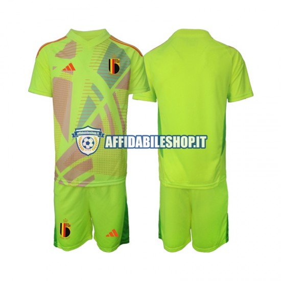 Maglia Belgio Portiere Euro 2024 Bambino 3-13 anni Manica Corta, Gara Away