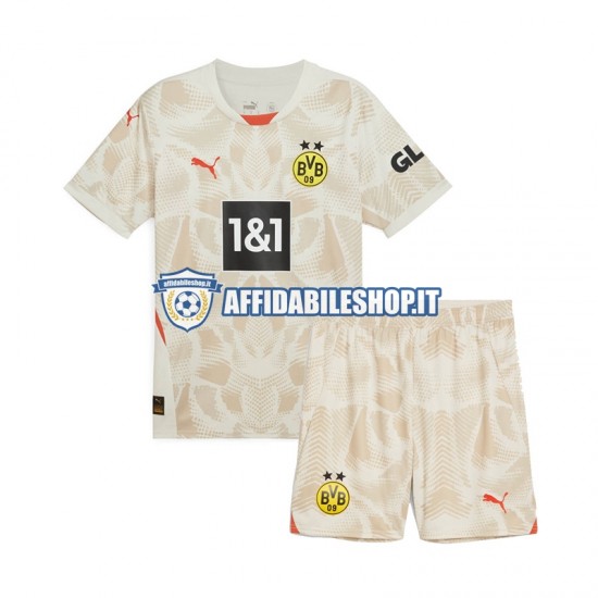 Maglia Borussia Dortmund Portiere 2024-2025 Bambino 3-13 anni Manica Corta, Gara Away