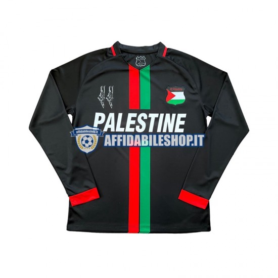 Maglia Club Deportivo Palestino Center Stripre 2024-2025 Uomo Manica Lunga, Gara Home