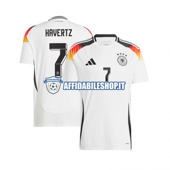 Maglia Germania Havertz 7 Euro 2024 Uomo Manica Corta, Gara Home