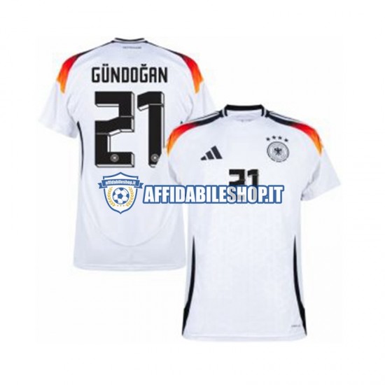 Maglia Germania Ilkay Gundogan 21 Euro 2024 Uomo Manica Corta, Gara Home