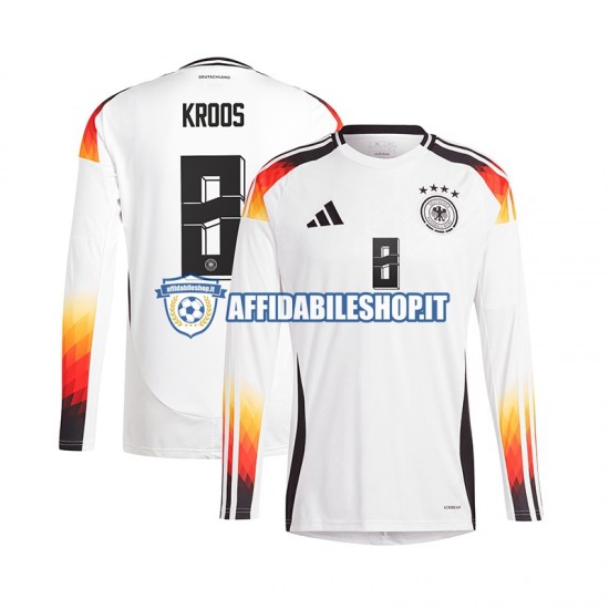 Maglia Germania Toni Kroos 8 Euro 2024 Uomo Manica Lunga, Gara Home