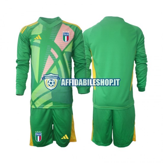 Maglia Italia Portiere Euro 2024 Bambino 3-13 anni Manica Lunga, Gara Away