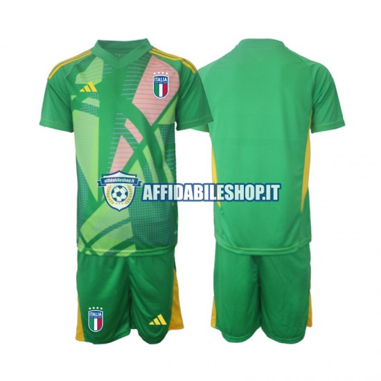 Maglia Italia Portiere Euro 2024 Bambino 3-13 anni Manica Corta, Gara Away