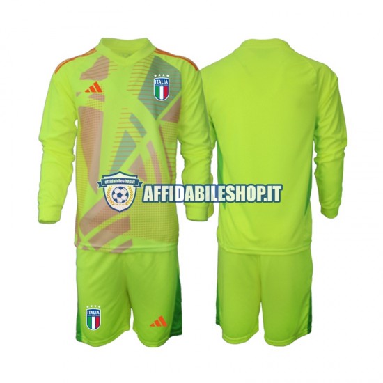 Maglia Italia Portiere Euro 2024 Bambino 3-13 anni Manica Lunga, Gara Home