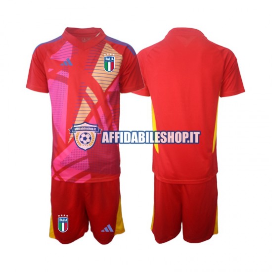 Maglia Italia Portiere Euro 2024 Bambino 3-13 anni Manica Corta, Gara Terza