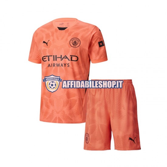 Maglia Manchester City Portiere 2024-2025 Bambino 3-13 anni Manica Corta, Gara Away