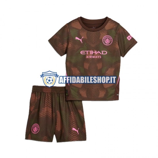 Maglia Manchester City Portiere 2024-2025 Bambino 3-13 anni Manica Corta, Gara Home