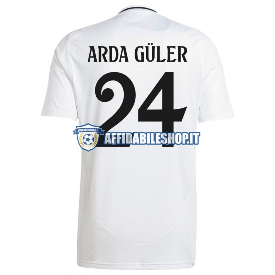 Maglia Real Madrid ARDA GULER 24 2024-2025 Uomo Manica Corta, Gara Home