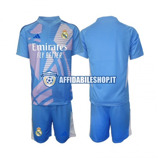 Maglia Real Madrid Portiere 2024-2025 Bambino 3-13 anni Manica Corta, Gara Home