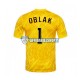 Maglia Slovenia Portiere Giallo Jan Oblak 1 Euro 2024 Uomo Manica Corta, Gara Home